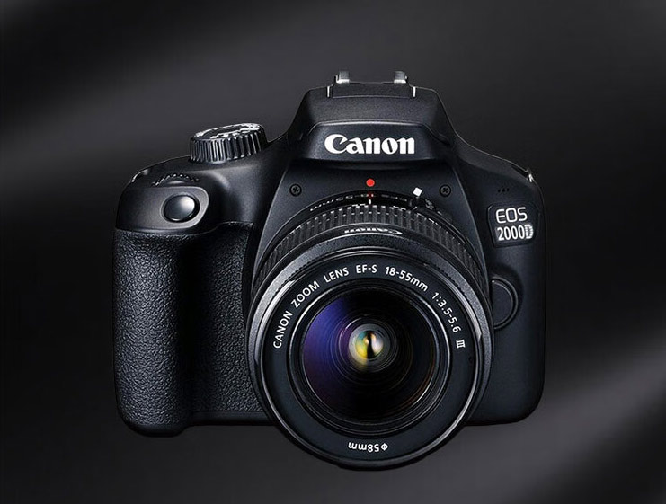佳能（Canon）EOS 2000D 单反数码相机+18-55mm III镜头 APS-C画幅 高清照相机