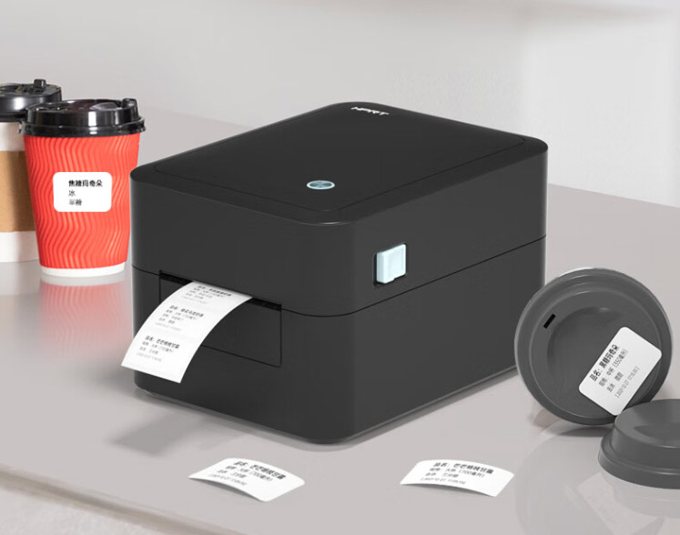 汉印（HPRT）D35 80mm热敏标签打印机 USB条码货架商用不干胶 服装吊牌超市奶茶贴纸打标机 炭黑色电脑版